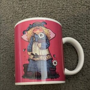 Vintage Charming Mindy Cain Country Garden Angel Mug with Country Doll Design